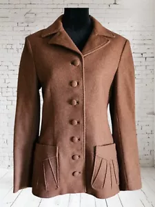 Vintage Brown Lilli Ann Blazer Flare Short Jacket - Picture 1 of 10
