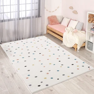 Kinderteppich - Bunt Gepunktet - Creme, Multi - Teppich Kinderzimmer Modern - Bild 1 von 41
