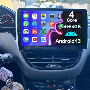 Pwe Peugeot 208/2008 2012-2018 DAB+ Android 13 Autoradio Navi CarPlay 2+32GB KAM - Foto 1 di 28