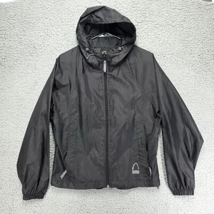 Sierra Designs Nylon Shell Jacket Women's M Black Lightweight Hooded Windbreaker - Picture 1 of 8