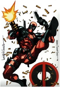 DEADPOOL SIGNED COLOR PRINT~WALDEN WONG~NEW! - Imagen 1 de 1