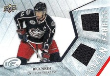 RICK NASH 2008-09 UPPER DECK ICE FROZEN FABRICS DUAL GAME USED JERSEYS