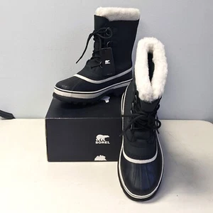 Sorel “CARIBOU” WP Women’s Insulated Waterproof Snow Boot [Black/Stone] - NEW - Picture 1 of 17