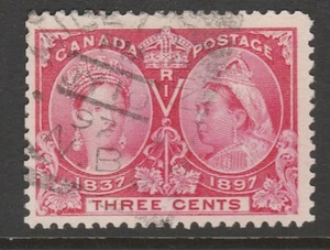 Canada MILLTOWN NB Squared Circle Queen Victoria 3c Jubilee 1897 8 KNOWN !! - Picture 1 of 1