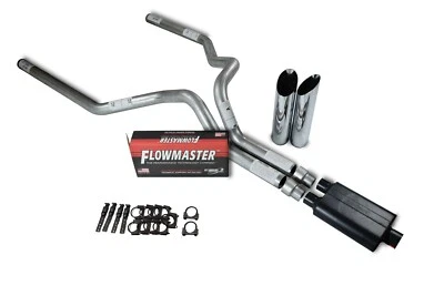 04-14 Ford F-150 3" kit de escape duplo Flowmaster Super 44 ponta de barra - Imagem 1 de 3