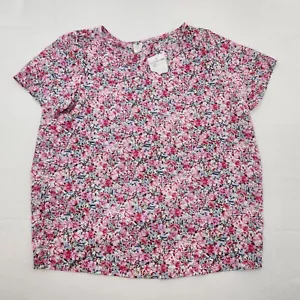 Cozy Rozy Damen Größe Medium Blumendruck hinten offen Shirt Bluse - Bild 1 von 5