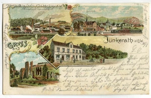 Litho AK Jünkerath,Eifel,Bahnhof,Zeche,Geschäft,bei Dahlem,Stadtkyll 1901 - Picture 1 of 2