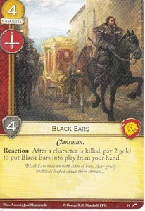 3 x Black Ears AGoT LCG 2.0 Game of Thrones Journey to Oldtown 29 - Picture 1 of 1