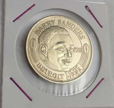 巴里·桑德斯狮子会 1998 年完好收藏 Pinnacle QB Club 限量版硬币 — 第 1/2 张图片