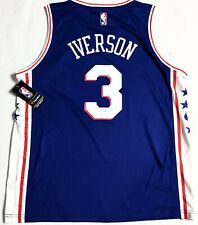 NWT-L ALLEN IVERSON PHILADELPHIA 76ERS NBA LICENSED FANATICS BASKETBALL JERSEY
