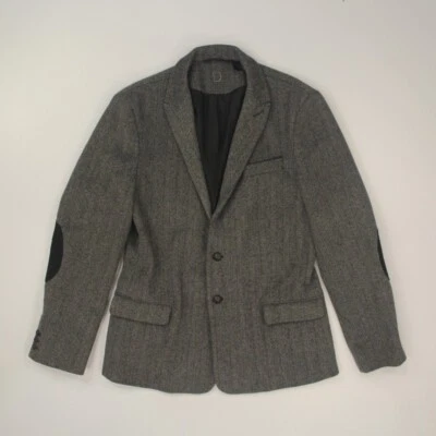 Abrigo Blazer Deportivo Troy Smith Hombre Grande Espiga 2 Cuero Botón Codo Parche Foto 1 de 4