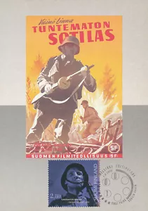 Finnland 1996 FDC Maxikarte Nr. 32 - Alter Film - Unbekannter Soldat - Edwin Laine - Bild 1 von 1
