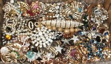 Vintage to Now Broken Jewelry Craft Lot Rhinestones Faux Pearls & More 2LBS