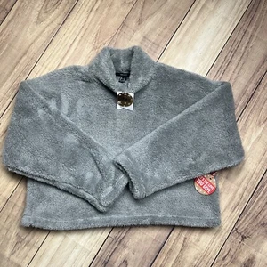 Pullover recortado gris Forever 21 para mujer talla mediana cuello falso difuso - Imagen 1 de 5
