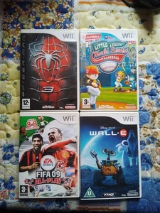 Wii Games Bundle X4 Spiderman 3 Fifa 09 All-Play Wall.E Nintendo - Picture 1 of 1