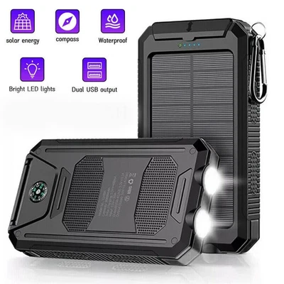 Super Powerful USB Portable Charger Solar Power Bank For Cell Phone 20000mAh - Image 1 of 4