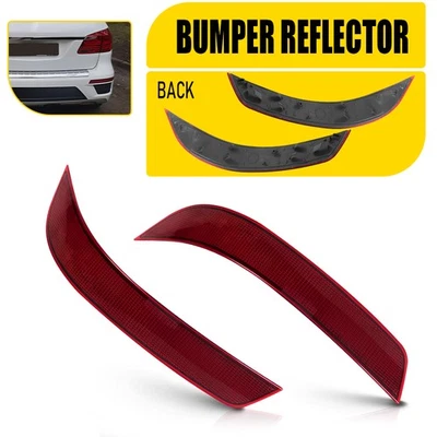 Pair Rear Bumper Reflector For 2010-2012 Mercedes-Benz GL X164 GL350 GL450 GL550 - Imagem 1 de 4