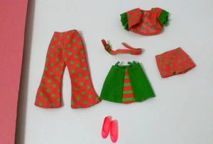 ROPA DE COLECCIÓN MATTEL #1947 PATRÓN LOLAPALOOZAS 1967 MODA VERDE ROSA POLKA - Imagen 1 de 3