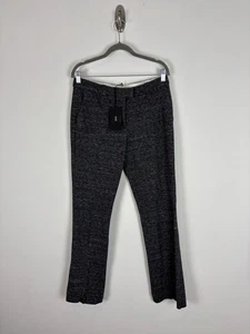 Nwt Boss Hugo Boss Tylana Dress Pants Size 4 Marled Black Knit Stretch Unhemmed - Picture 1 of 12
