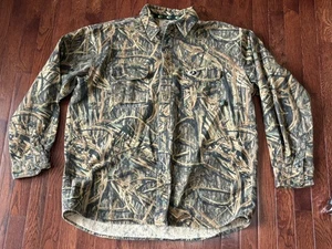 Mossy Oak Silent Stalker Shirt Mens XL Camo Flannel Chamois Hunting Outdoor - Picture 1 of 4