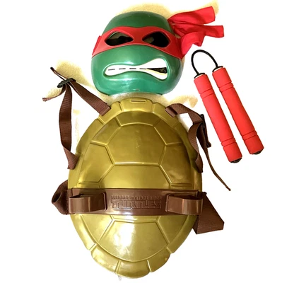 忍者神龟米开朗基罗服装贝壳面具Nunchaku万圣节 — 第 1/4 张图片