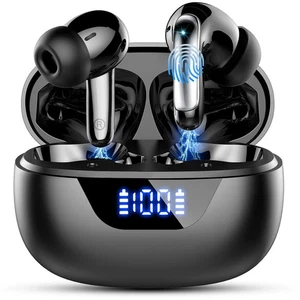 Wireless Headphones,bluetooth 5.3 Stereo Earphones in Ear with 4 Enc Mic Clear C - Picture 1 of 26