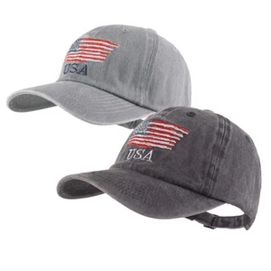 American Flag Hats for Men and Women USA Flag Baseball Cap Adjustable Outdoor... - Picture 1 of 7
