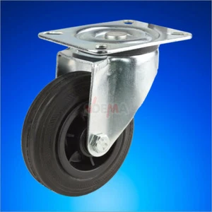 Lenkrolle Rolle Rad Ersatzrolle Tragekraft 50 kg Ø 100 mm Kunststoff-Felge - Bild 1 von 4