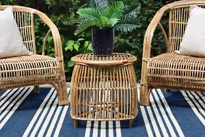 Cane Side Table - Picture 1 of 7