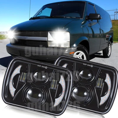 For Chevrolet Astro Express Cargo Van Pair 5X7" 7x6 LED Headlights High-Low DRL - Image 1 of 4