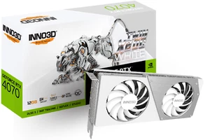 Inno3D GeForce RTX 4070 DLSS 3 TWIN X2 OC 12GB Stealth White GDDR6X 192-bit - Picture 1 of 3