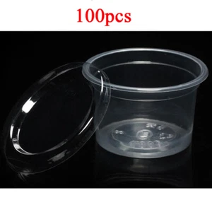 100 Einweg Dessertschälchen Fingerfood Schalen Dessert Becher mit Deckel 150ml - Bild 1 von 5