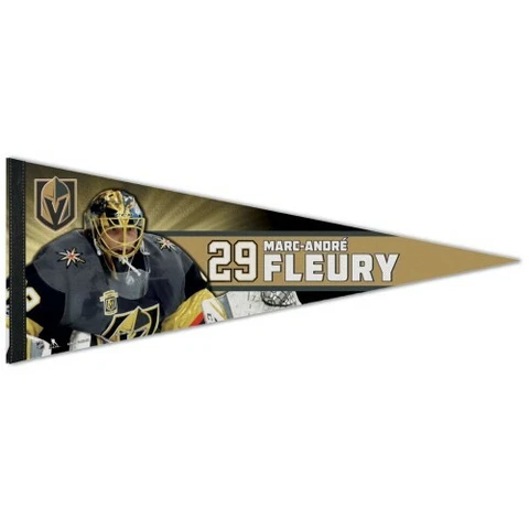 MARC-ANDRE FLEURY VEGAS GOLDEN KNIGHTS PREMIUM QUALITY PENNANT 12"X30" BANNER Cover