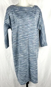 Vestido Lands' End Dolman Manga Gruesa Tejido Poliéster/Rayón Azul Tinte Espacial M (10-12) - Imagen 1 de 3