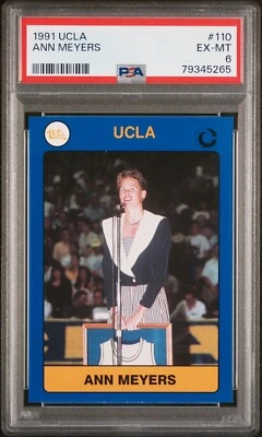 1991 Collegiate Collection UCLA Ann Meyers Rookie #110 PSA 6 - HOF RC - Image 1 of 2
