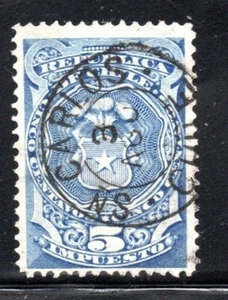 CHILE, IMPUESTO CIRCULADO POR CORREOS, MATASELLOS NITIDO DE SN CARLOS (NEA0178) - Picture 1 of 1