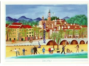 MENTON MENTONE AE58 LA COTE D’AZUR SELLAN NAIF CHIESA PALME SPIAGGIA PERSONAGG - Foto 1 di 1