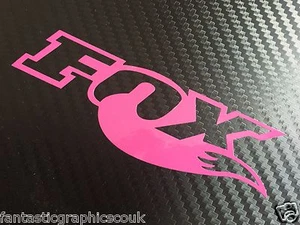 4x PINK Fox Shox Tail Vinyl Decal Sticker Forks / Mountain Bike / Frame Set  - Imagen 1 de 1