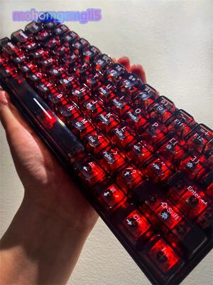 Cool Dark Transparent Mechanical Keyboard White Axis Wireless Bluetooth 3-Moded - Image 1 of 4