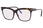 Tom Ford TF5768-B 052 Eyeglasses Women's Shiny Classic Dark Havana Full Rim 54mm
