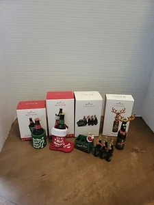 Hallmark Beer Ornaments Lot Of 4 (Reinbeer) - Picture 1 of 3