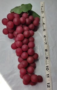 Lot of 13 Plastic Faux Grapes Red Color large 1' wide grapes - Picture 1 of 3