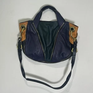 orYANY Handtasche Leder lila grün gold Farbblock wandelbar Umhängetasche Tasche Boho - Bild 1 von 13