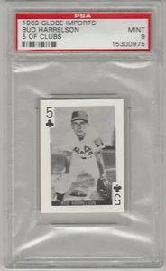 BUD HARRELSON 1969 GLOBE IMPORTS PLAYING CARD TANKSTELLE MINT 9 PSA NY METS - Bild 1 von 3