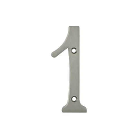 Deltana RN41U15 4 in. House Numbers- Satin Nickel - Solid Brass Cover