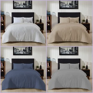 Cotton Duvet Cover Pillow Cases Set Soft Cozy Boho Bedding in King, Queen Size - Picture 1 of 44