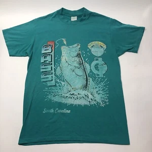 Vintage 80s 90s South Carolina King Bass Single Stitch USA Made Large T Shirt - Picture 1 of 15