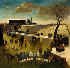 Abel Grimmer Winter Landscape Antwerp ART PAINTING POSTCARD PRINT 136