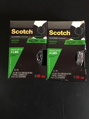 2 cajas Scotch RF4741 sujetadores de interior con cierre, 3/4" x 5' negro Foto 1 de 2
