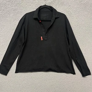 Top Frank & Eileen Patrick Popover donna M nero Henley nautico minimalista - Foto 1 di 8